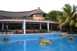 Pool decorated for wedding