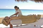 Relaxing massage in the ocean front spa